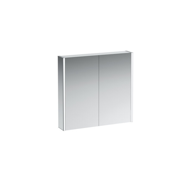 Running Frame 25 mirror cabinet, vertical lighting, outside stop, 750x150x800