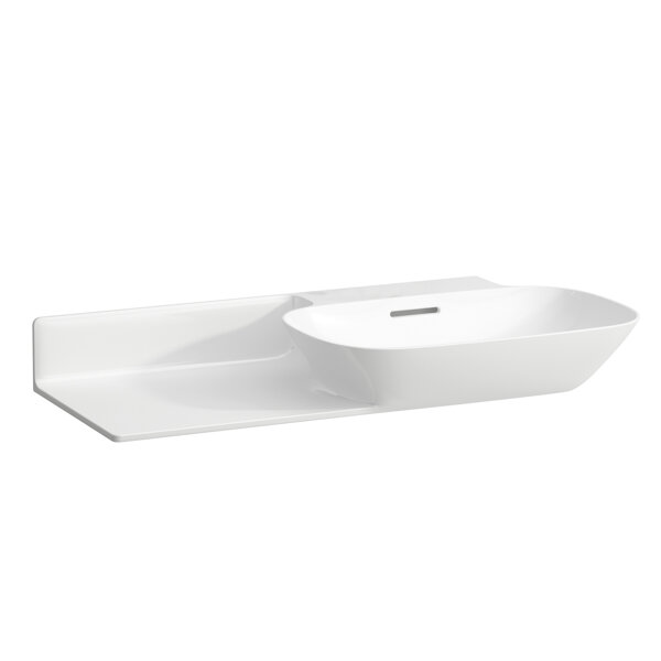 Laufen INO washbasin, without tap hole, with overflow, ceramic shelf left, 900x450mm, H813301