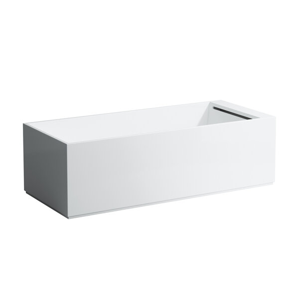 Laufen Mineralguß Badewanne Kartell freestanding 1700x760x540mm, LED illuminated overflow gap, white