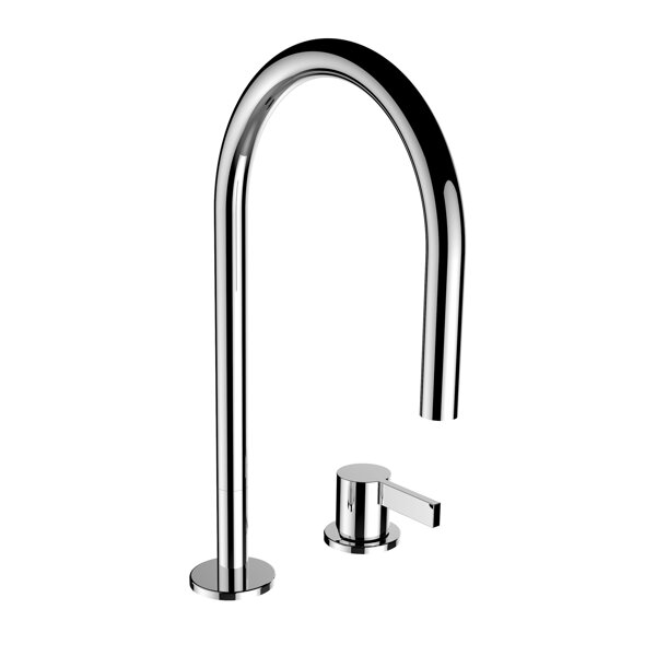 Laufen Kartell 2-hole basin mixer, swivel spout, without drain valve, projection 166 mm