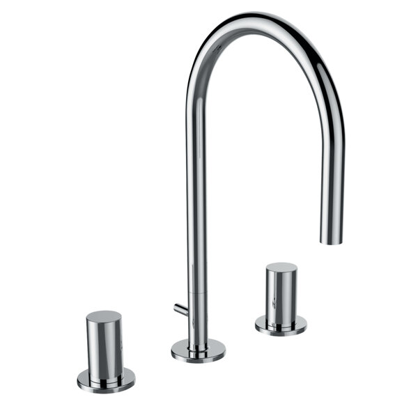 Laufen Kartell 3-hole basin mixer, swivel spout, without drain valve, projection 166 mm, H312333