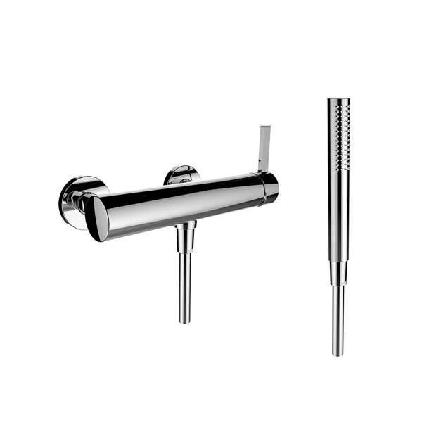 Laufen Kartell Surface-mounted single-lever shower mixer, one consumer, with accessories, chrome