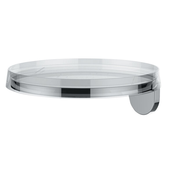 Laufen Kartell wall shelf, W/D: 185/185 mm, deco disc crystal clear, H3853330040001