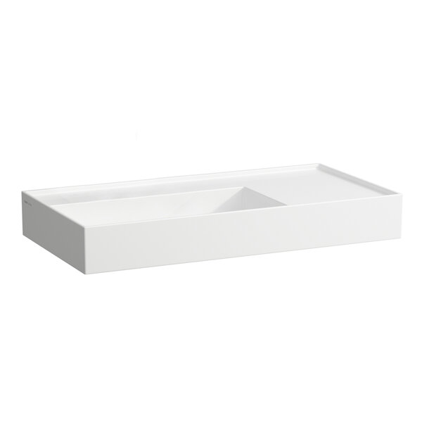 Laufen Kartell washbasin, without tap hole, without overflow, shelf right, 900x460mm, H810338