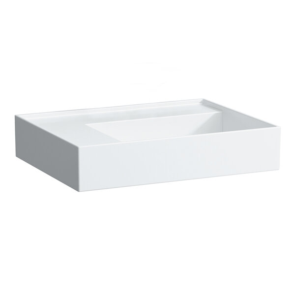 Laufen Kartell countertop washbasin, shelf left, without tap hole, without overflow, 600x460mm, H818335