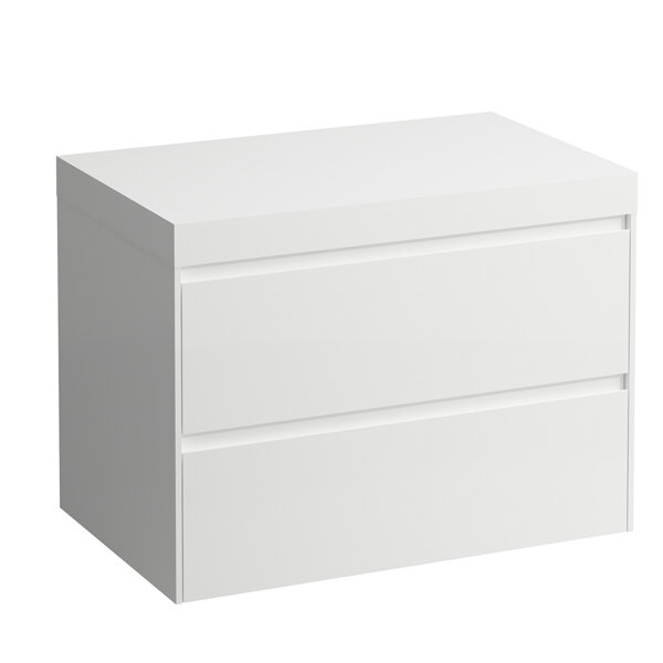 Laufen Lani washbasin top white matt incl. vanity unit, without cutout, 785x495x580mm, H404550112