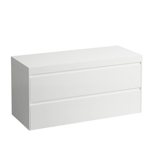 Laufen Lani washbasin top white matt incl. vanity unit, without cutout, 1185x495x580mm, H404570112