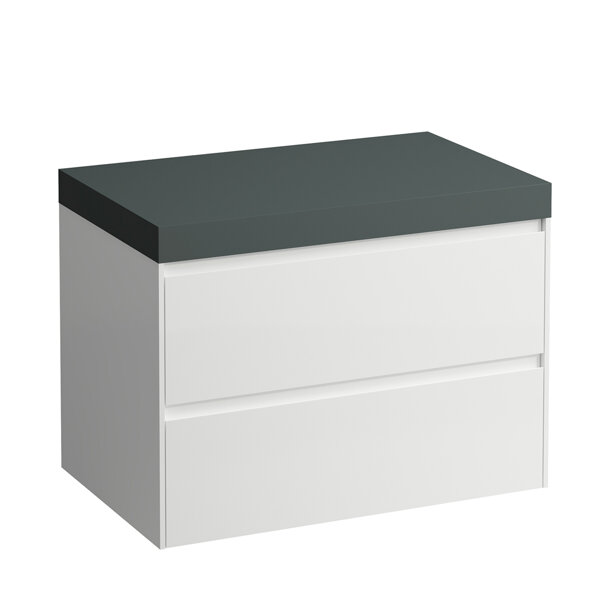 Laufen Lani vanity top traffic gray incl. vanity unit, without cutout, 785x495x580mm, H405550112