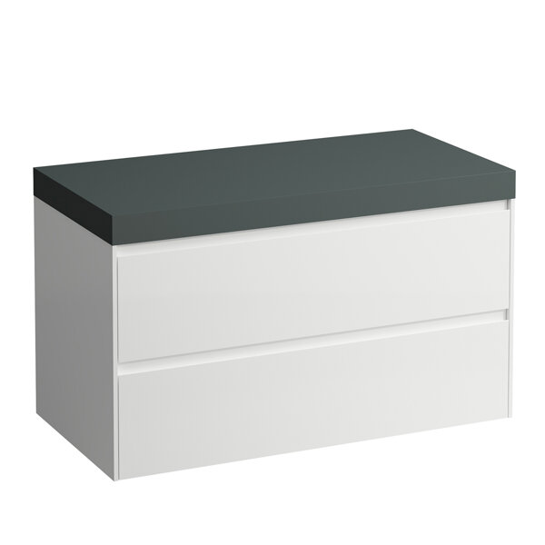 Laufen Lani vanity top traffic gray incl. vanity unit, without cutout, 985x495x580mm, H405560112