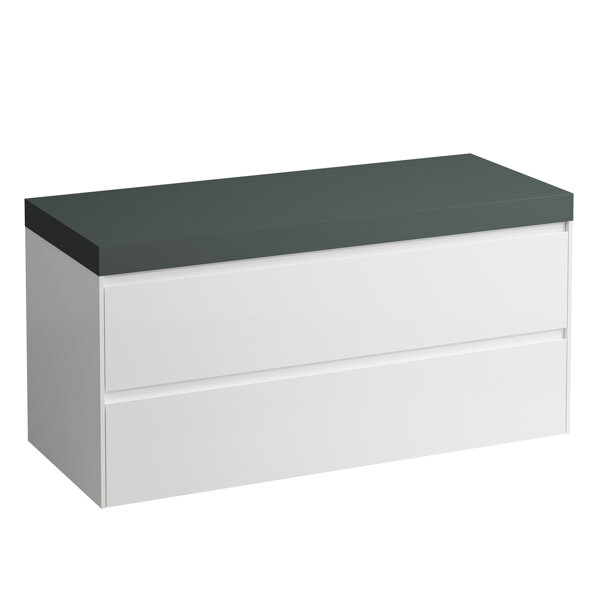 Laufen Lani vanity top traffic gray incl. vanity unit, without cutout, 1185x495x580mm, H405570112