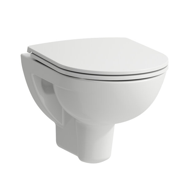 Laufen Pro WC set, wall-mounted WC Compact incl. WC seat with cover, open fitting, H86696000001