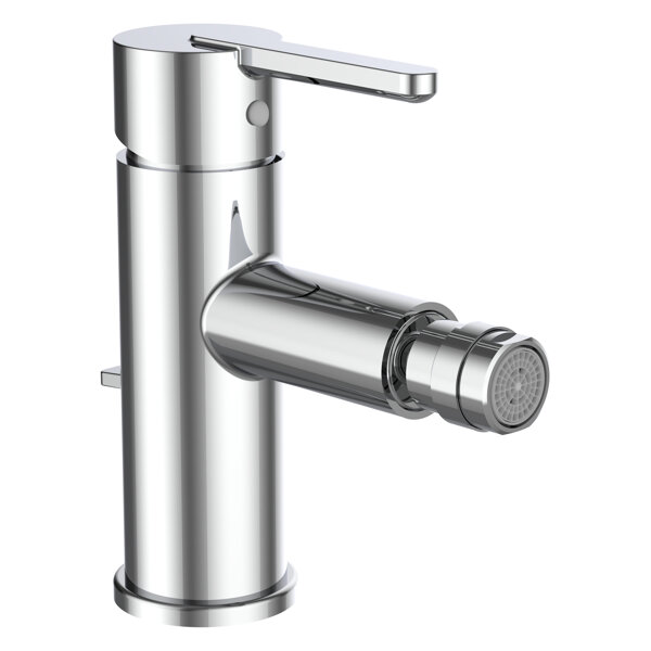 Laufen Lua bidet mixer, spout 110mm, with drain valve, chrome, H3410810041141