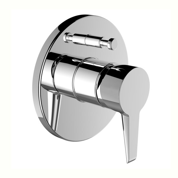 Laufen PURE one-hand ready-mount set for concealed single lever shower mixer, with diverter, 2 consu...