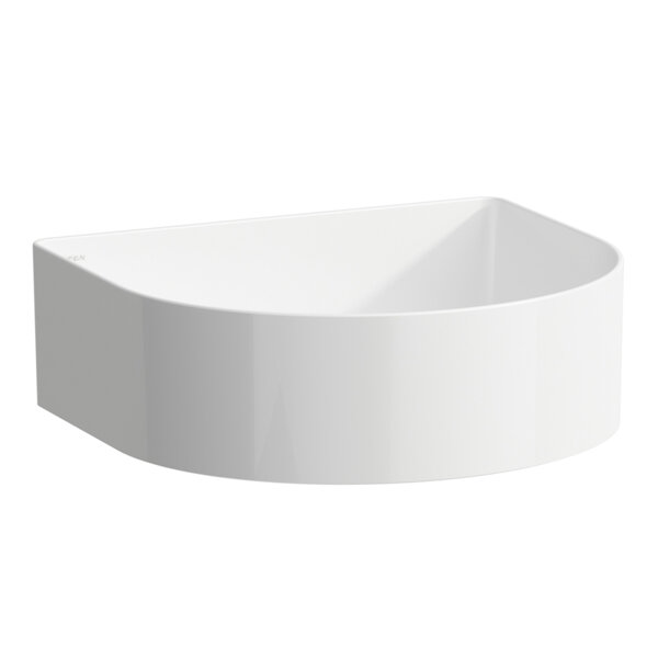 Running Sonar Wash basin bowl, without tap hole, without overflow, 410x365mm, incl. ceramic cover for drain valve, white