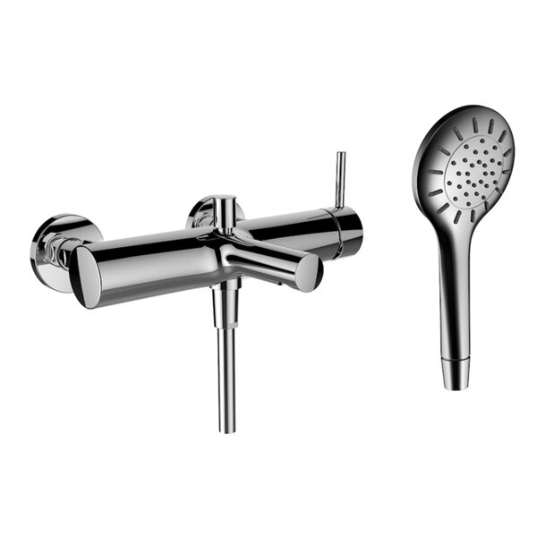 Laufen TwinPlus bath mixer, exposed, 2 consumers, with diverter, incl. hand shower/shower hose, HF90...