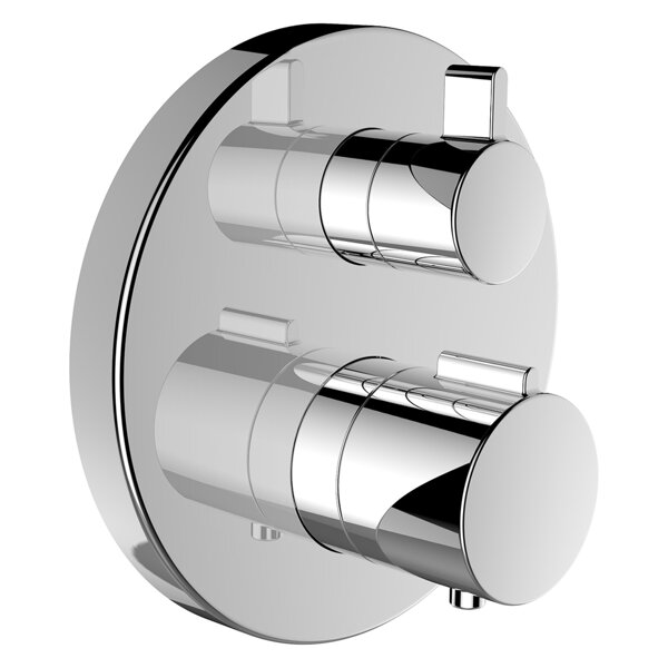 Laufen Twintherm ready-mounted set, concealed, 2-handle shower thermostat, 2 mixed water outlets, HF905475