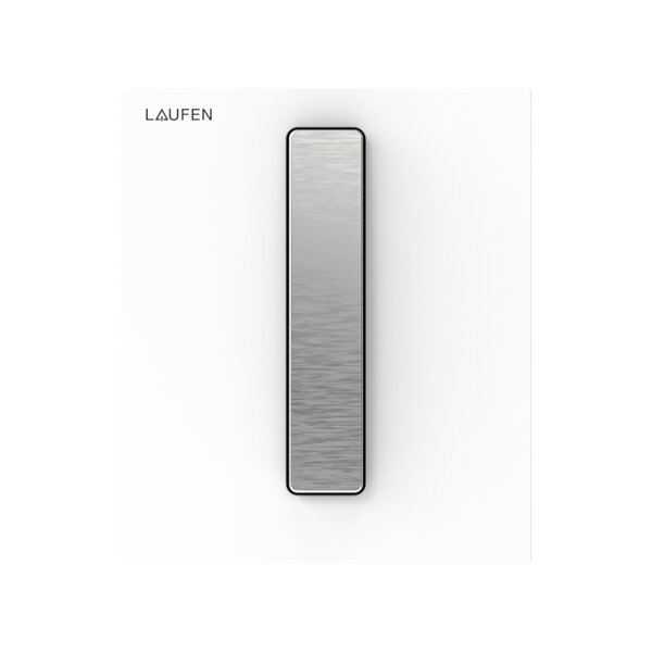 Laufen AU102 INEO actuation plate, for urinal, glass, actuation button in stainless steel look, 125x145x10mm, H909102