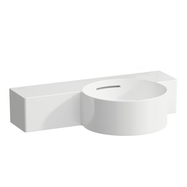 Laufen VAL wash-hand basin, without tap hole, with overflow, 550x315mm, shelf left, H815284