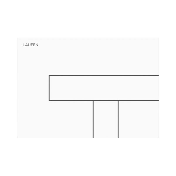 Laufen INEO AW100 actuator plate, dual flush, 202x145x10mm, H900100