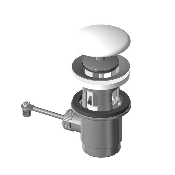 Laufen drain valve, with cover and pull lever, for washbasins with concealed drain/overflow system, H8981850000001