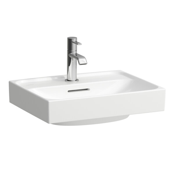 Laufen Meda countertop washbasin, polished, 450x350mm, 1 tap hole, with overflow, H816111