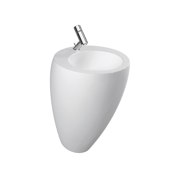 Laufen Alessi one washbasin, with integrated column, without tap hole, without overflow, 520x530, H8...