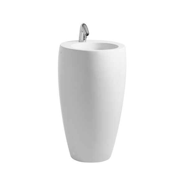 Laufen Alessi one washbasin with integrated column, 1 tap hole center, with overflow, 530x530, H811972