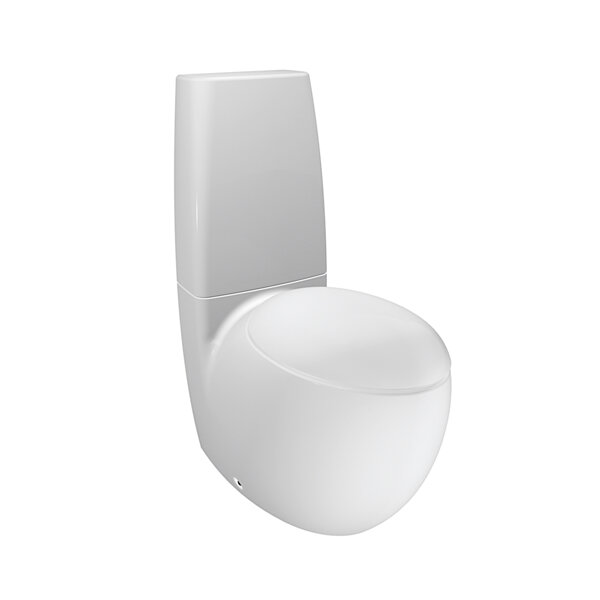 Laufen Il Bagno Alessi One pedestal toilet, washdown, rimless, vertical/horizontal outlet, 720x395x4...