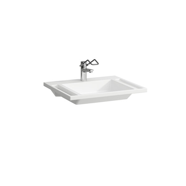 Laufen Liberty Line washbasin, barrier-free, made of Marbond, 1 tap hole, without overflow, 650x550mm, H8114740001111