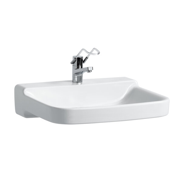 Laufen Pro Liberty washbasin, barrier-free, 1 tap hole, without overflow, 650x550mm, H8119530001561