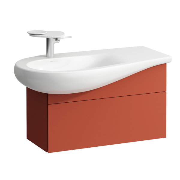 Laufen Il Bagno Alessi vanity unit, siphon cutout left, 730x320x440mm, 1 drawer, H430401097