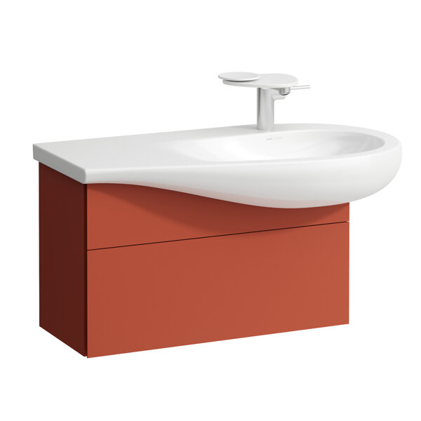 Laufen Il Bagno Alessi vanity unit, siphon cutout right, 730x320x440mm, 1 drawer, H430411097