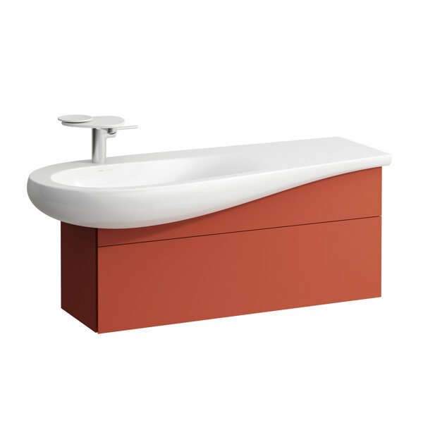 Laufen Il Bagno Alessi vanity unit, siphon cutout left, 995x320x440mm, 1 drawer, H430421097