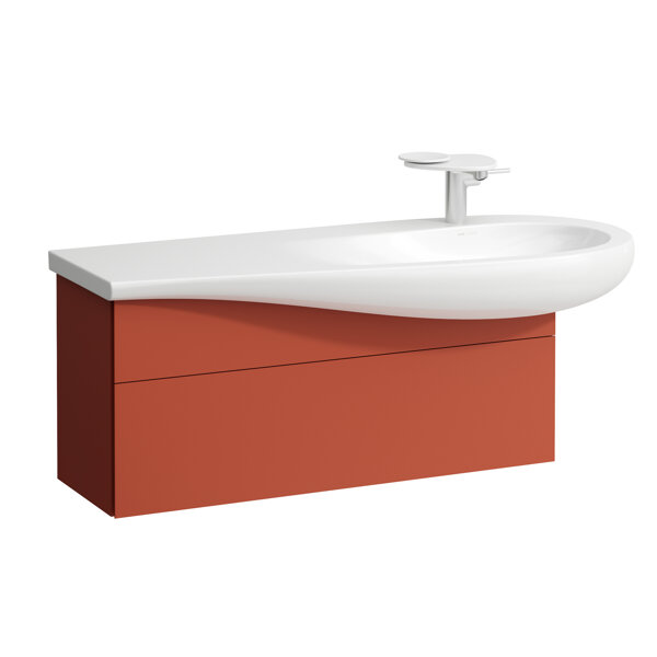 Laufen Il Bagno Alessi vanity unit, siphon cutout right, 995x320x440mm, 1 drawer, H430431097