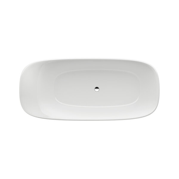 Laufen bathtub INO 1800x800x520 freestanding oval white with headrest