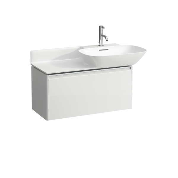 Laufen Base for Ino vanity unit, 1 drawer, anodized aluminum handle, for WT 81330 1/2, H403001110