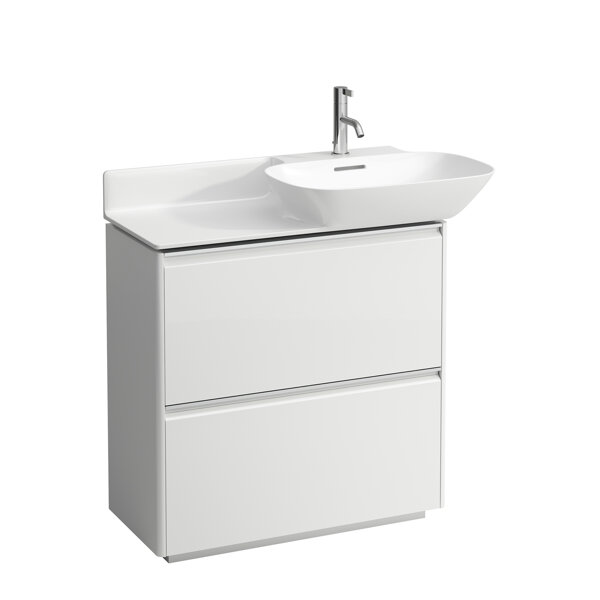 Laufen Base for Ino vanity unit, 2 drawers, anodized aluminum handle, for WT 81330 1/2, H403002110