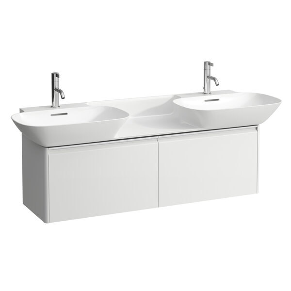 Laufen Base for Ino vanity unit, 2 drawers, anodized aluminum handle, for WT H814304, H403015110