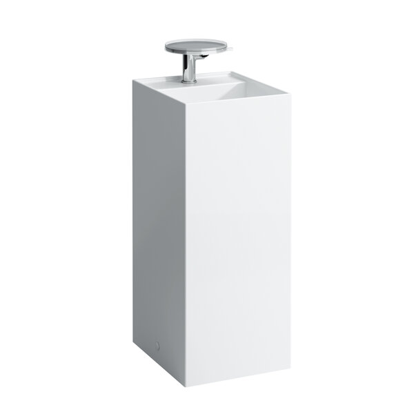 Laufen Kartell Wash basin, free-standing, 1 tap hole, without overflow, 375x435x900