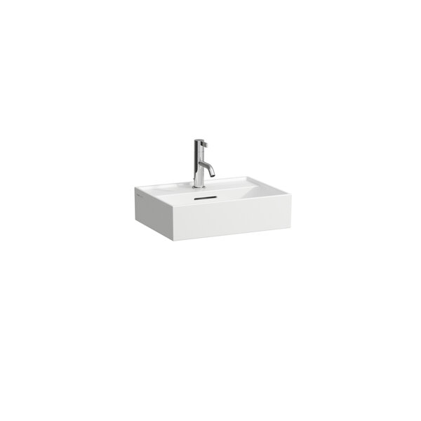 Laufen Kartell hand wash basin, undermount, 1 tap hole, with overflow, 450x340mm, H815330