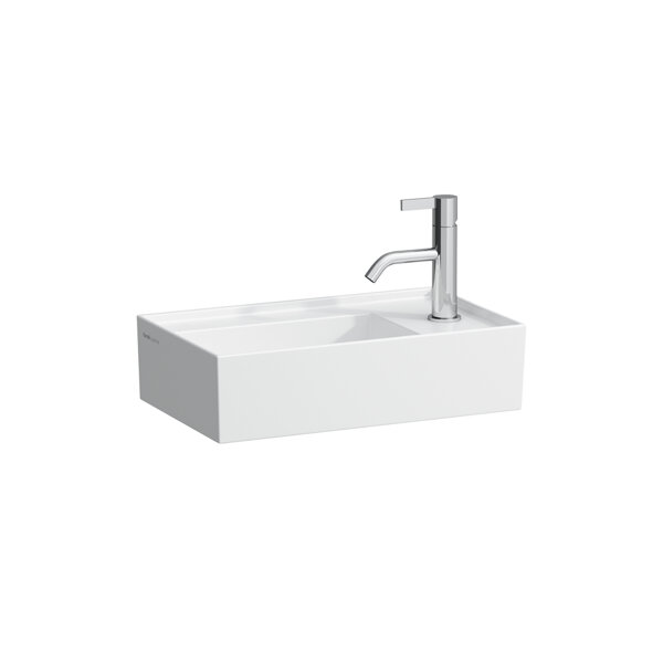 Laufen Kartell hand wash basin, tap ledge right, undermount, 1 tap hole, without overflow, 460x280mm...