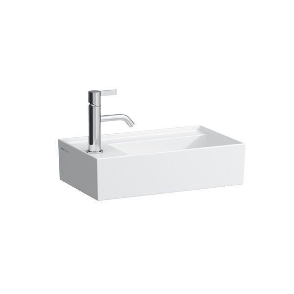 Laufen Kartell hand wash basin, tap ledge left, undermount, without tap hole, without overflow, 460x...