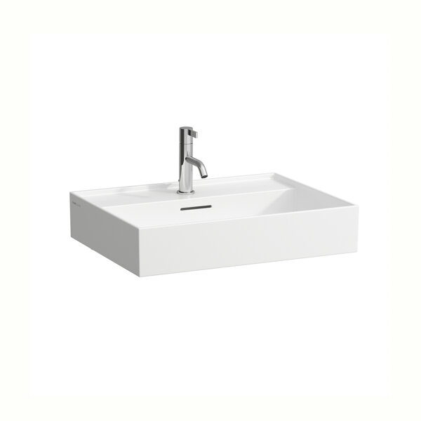 Laufen Kartell countertop washbasin 1 tap hole, with overflow, polished underside, 600x460mm, H816333