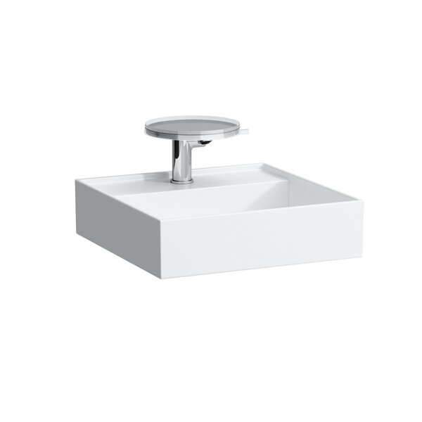 Laufen Kartell countertop washbasin, 1 tap hole, without overflow, 460x460mm, H818331