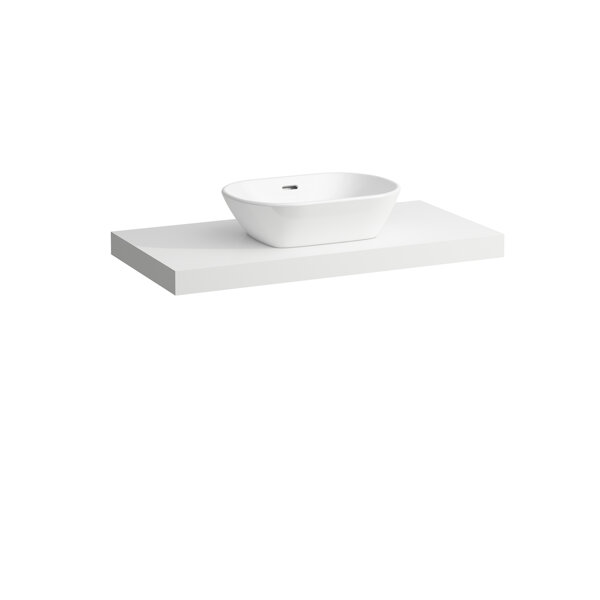 Laufen Lani vanity top, one cutout center, 985x495x65mm, H404661112