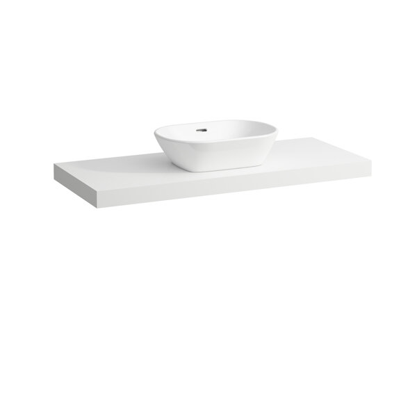 Laufen Lani vanity top, one cutout center, 1185x495x65mm, H404671112