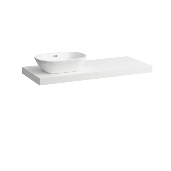 Laufen Lani vanity top, one cutout left, 1185x495x65mm, H404672112