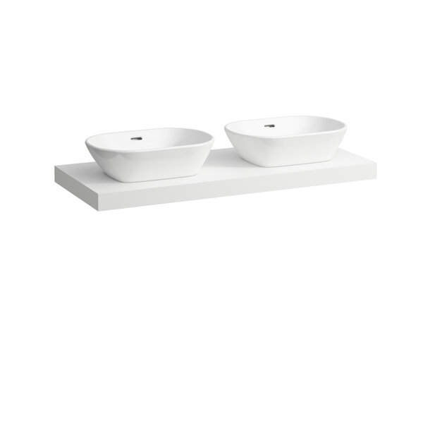 Laufen Lani vanity top, cutout left and right, 1185x495x65mm, H404674112