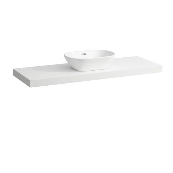 Laufen Lani vanity top, one cutout center, 1370x495x65mm, H404681112