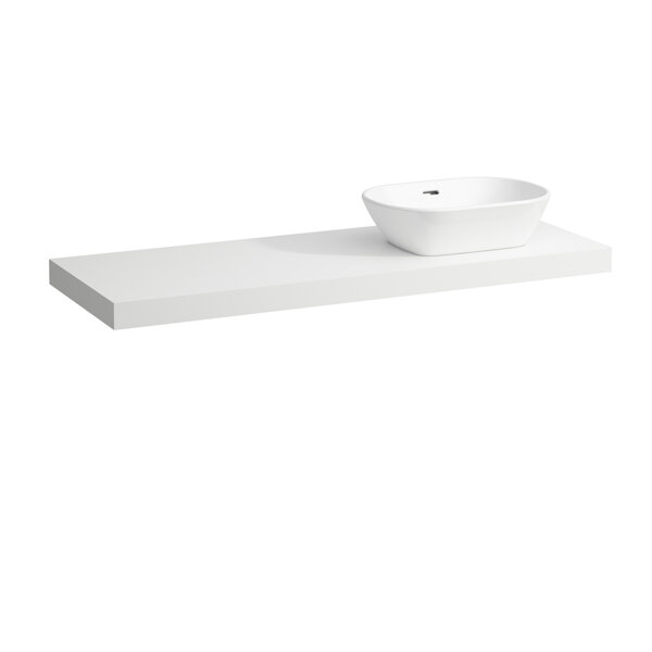 Laufen Lani vanity top, one cutout right, 1370x495x65mm, H404683112